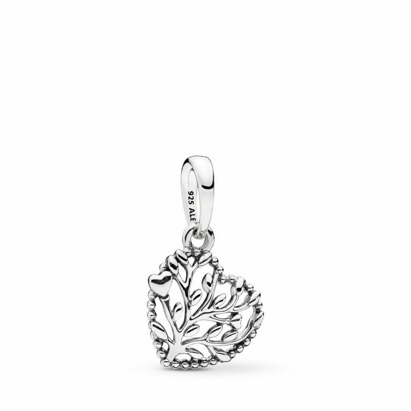 Pandora Flourishing Hearts Dangle Charm - Sterling Silver - Canada | BR2195XS